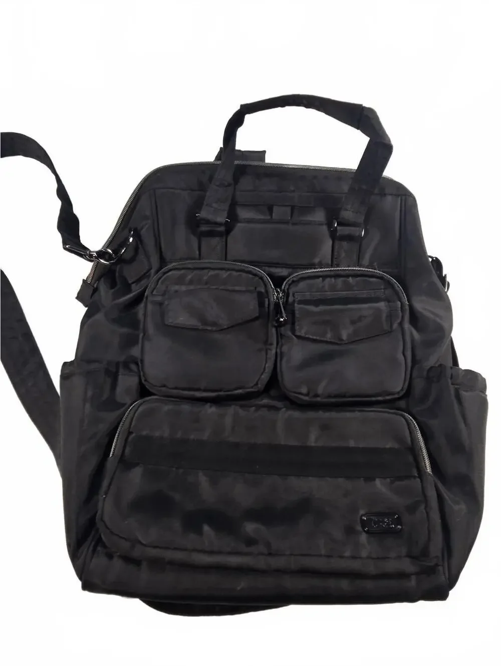 Lug Via 2 Convertible Tote Backpack Black Gorpcore